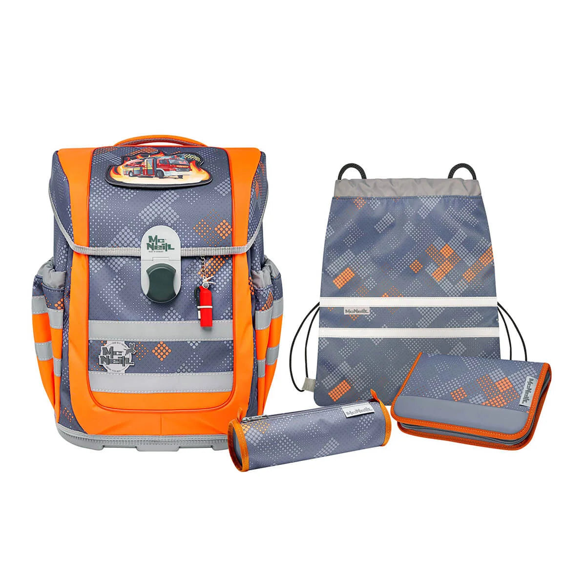 McNeill Ergo Complete DIN Schulranzenset Fire 5tlg.