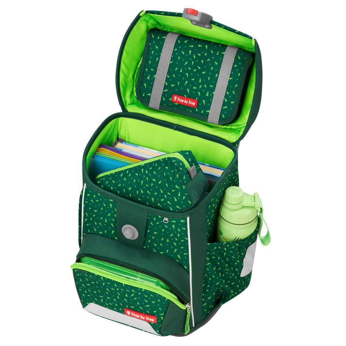 Step by Step Basis Schulranzenset 4tlg. Green Graphics
