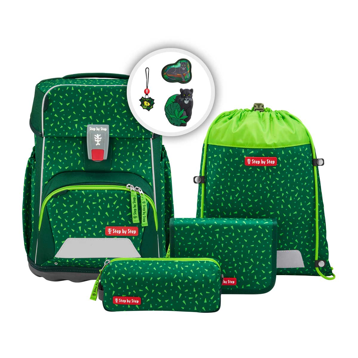 Step by Step Basis Schulranzenset 4tlg. Green Graphics