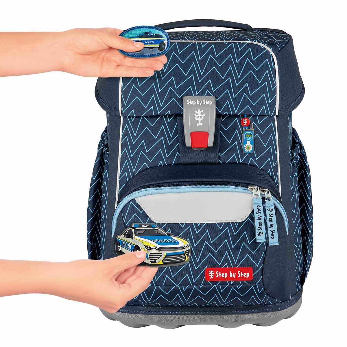 Step by Step Basis Schulranzenset 4tlg. Blue Lines