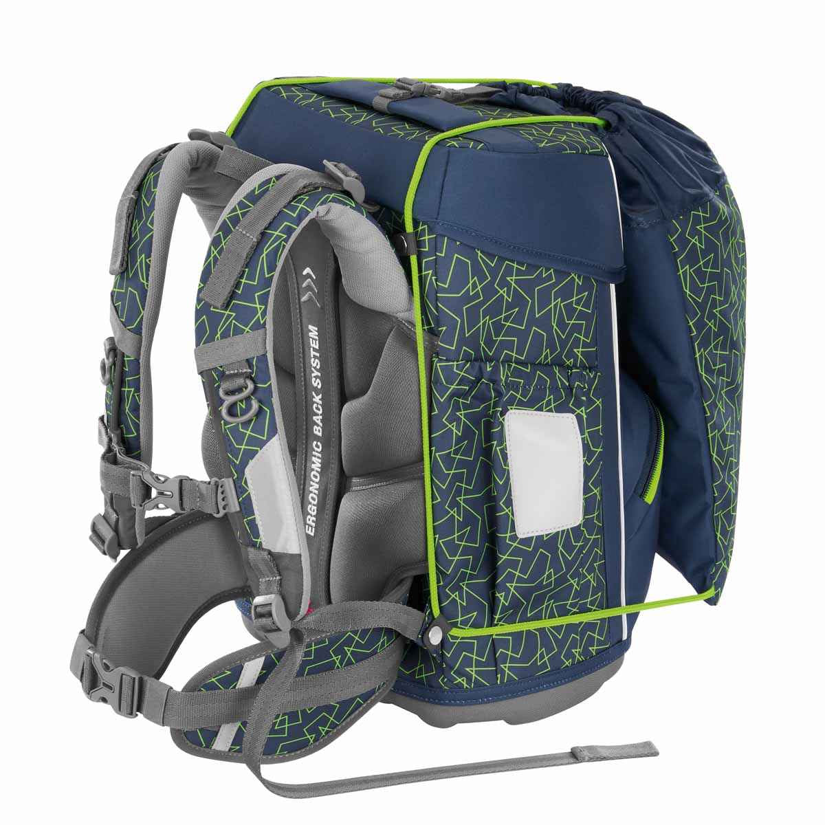 Step by Step Basis Schulranzenset 4tlg. Green Geometric