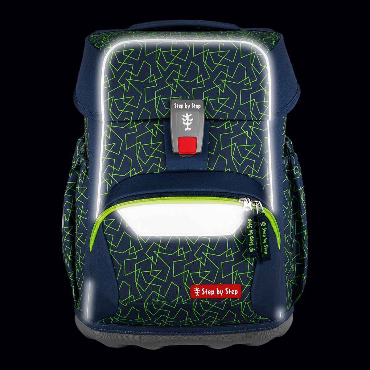 Step by Step Basis Schulranzenset 4tlg. Green Geometric