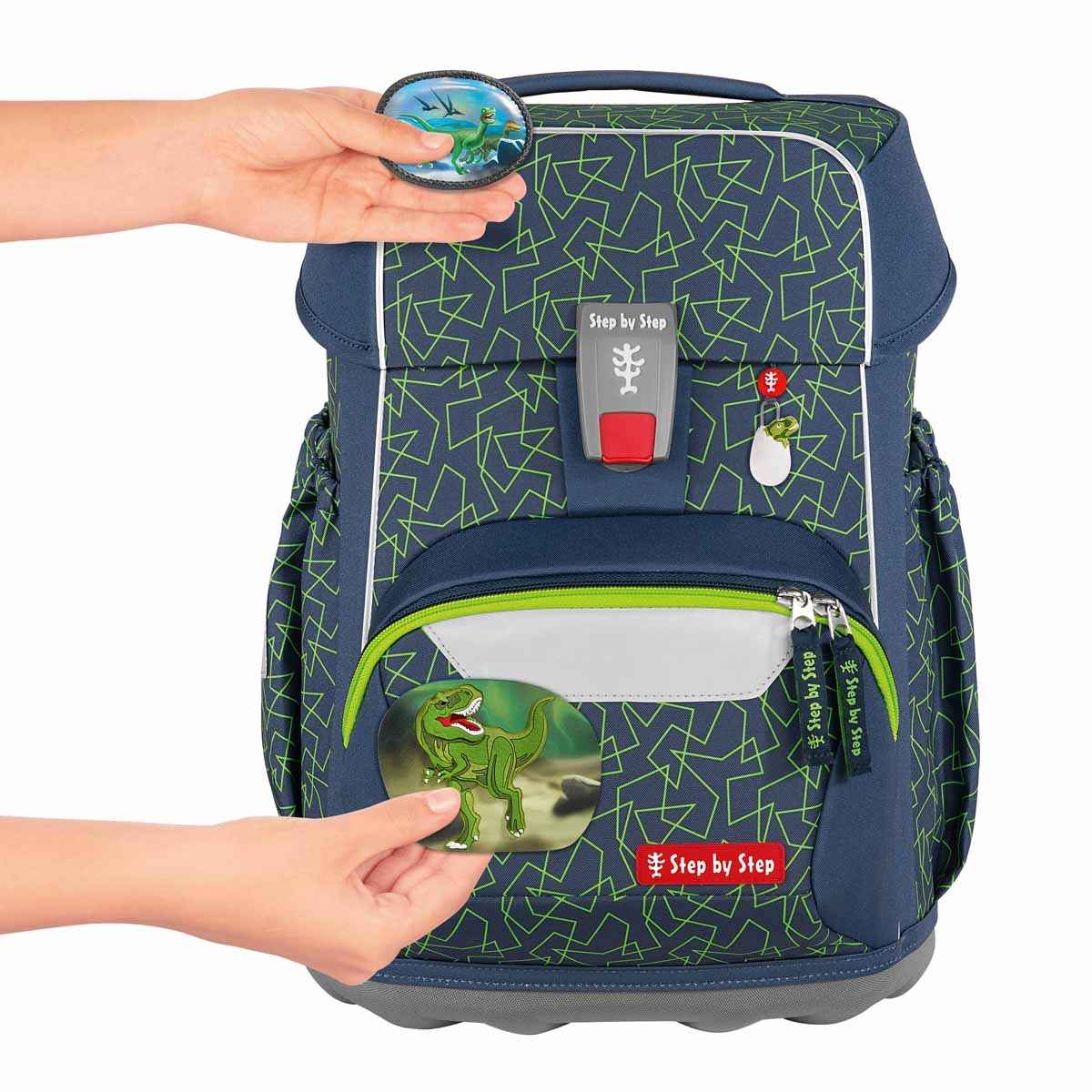 Step by Step Basis Schulranzenset 4tlg. Green Geometric