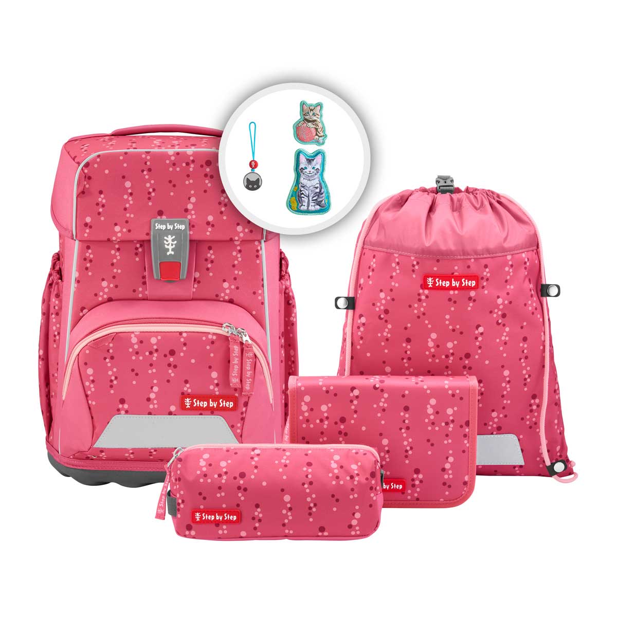 Step by Step Basis Schulranzenset 4tlg. Pink Bubbles