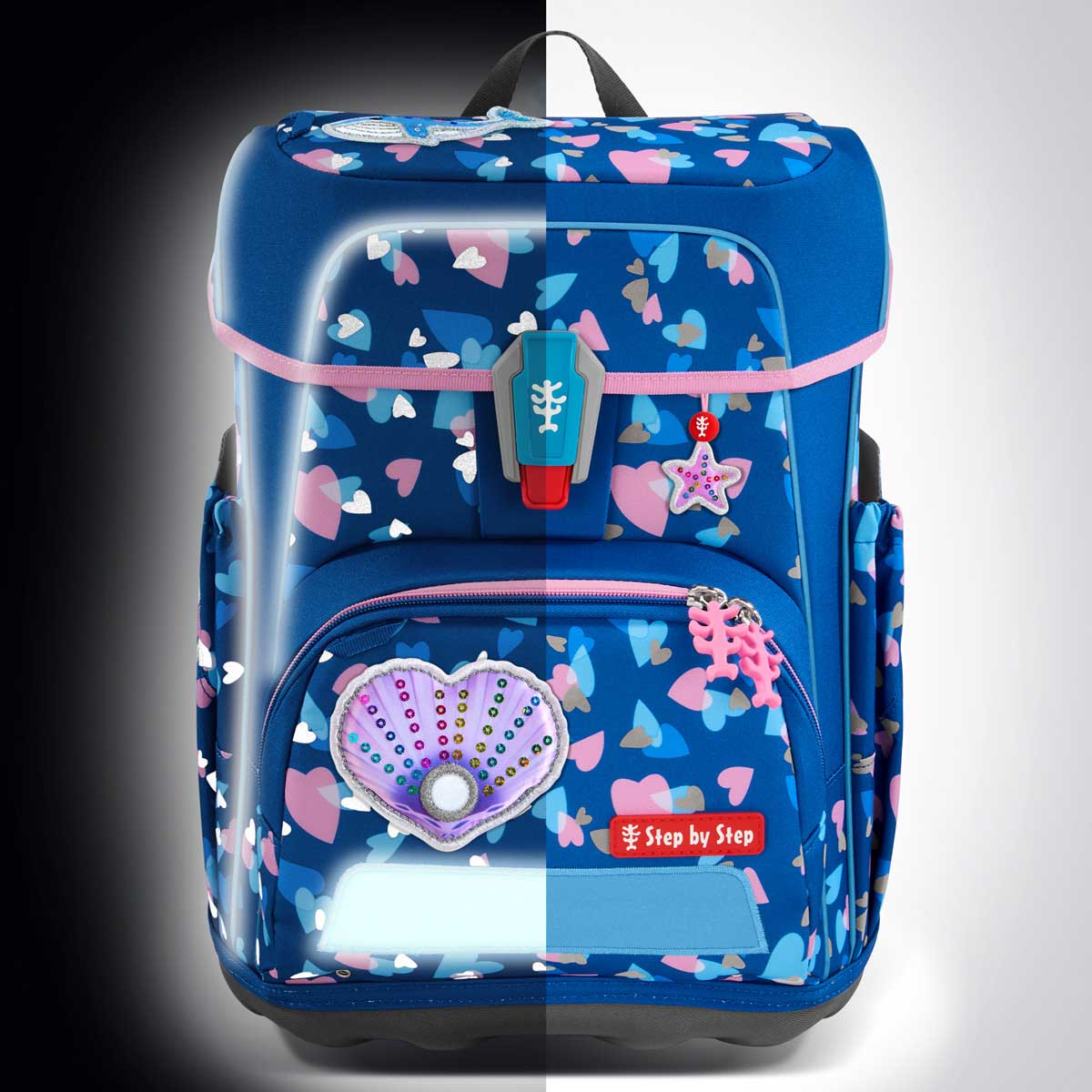 Step by Step Cloud Reflect Schulranzenset 5tlg. Seashell Pearl