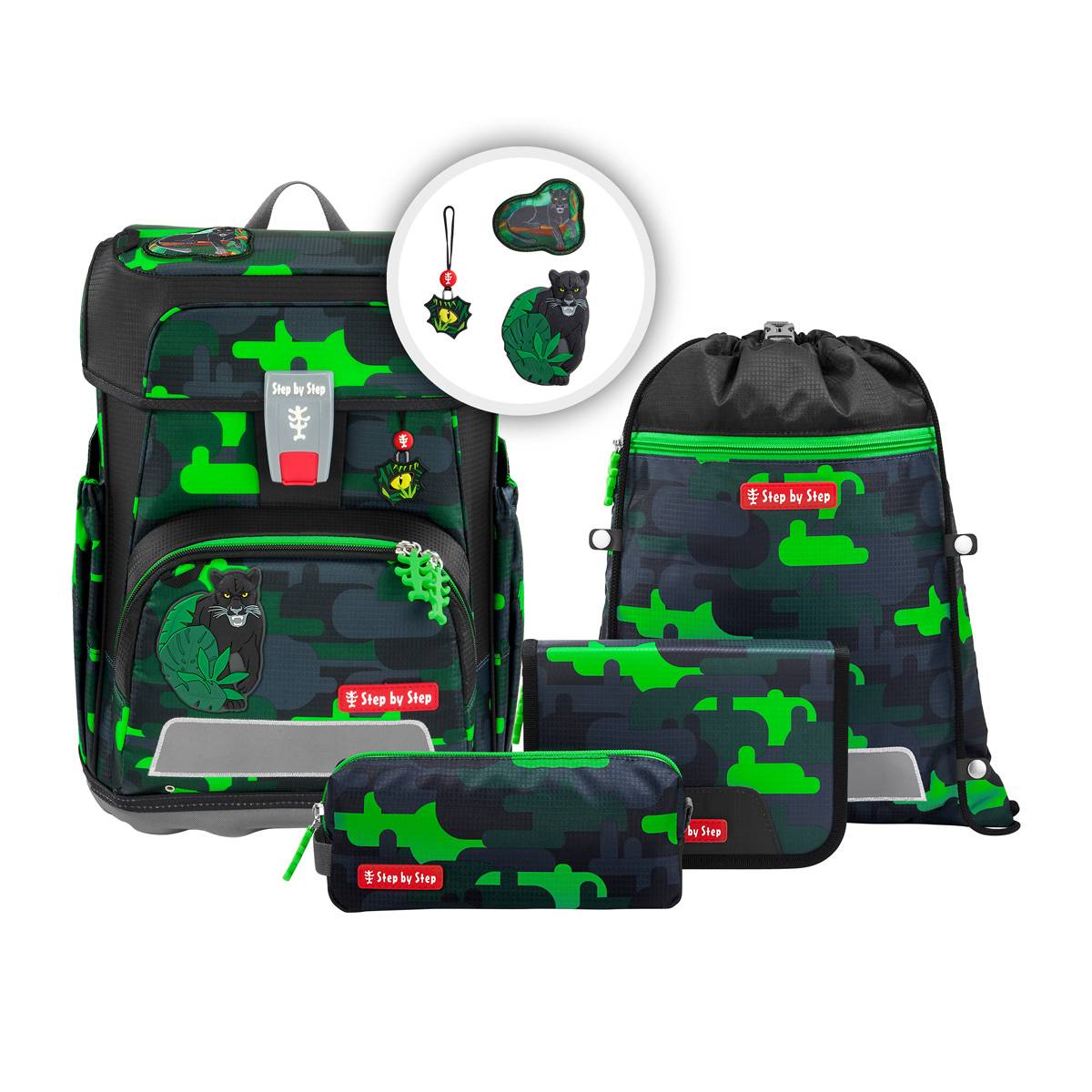 Step by Step Cloud Schulranzenset 5tlg. Black Cat Chiko
