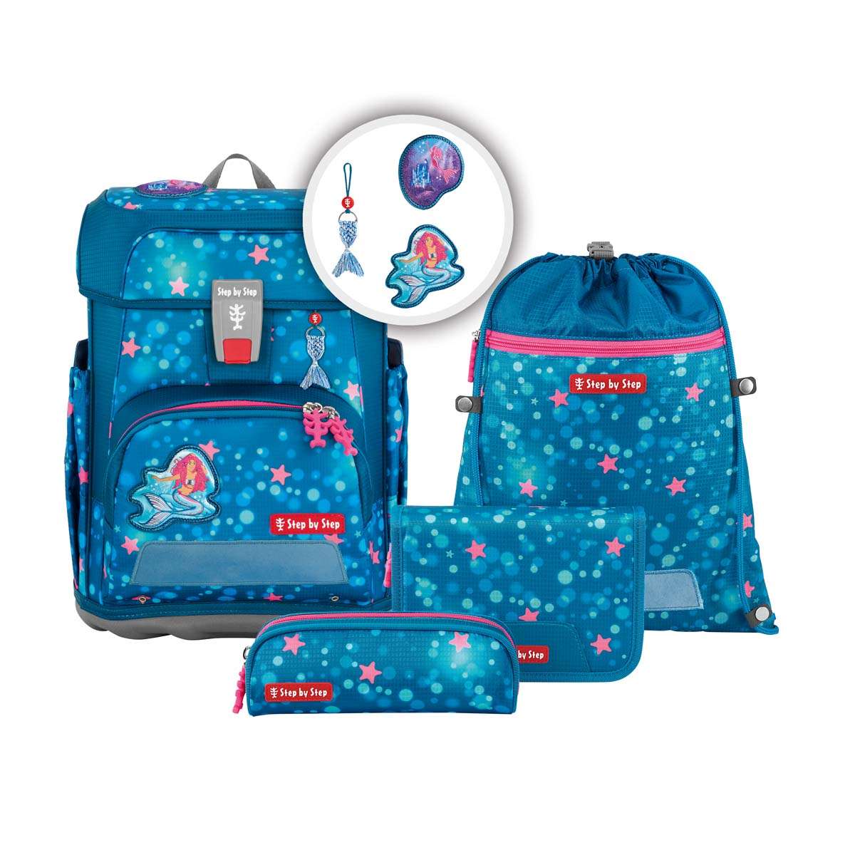 Step by Step Cloud Schulranzenset 5tlg. Mermaid Lola