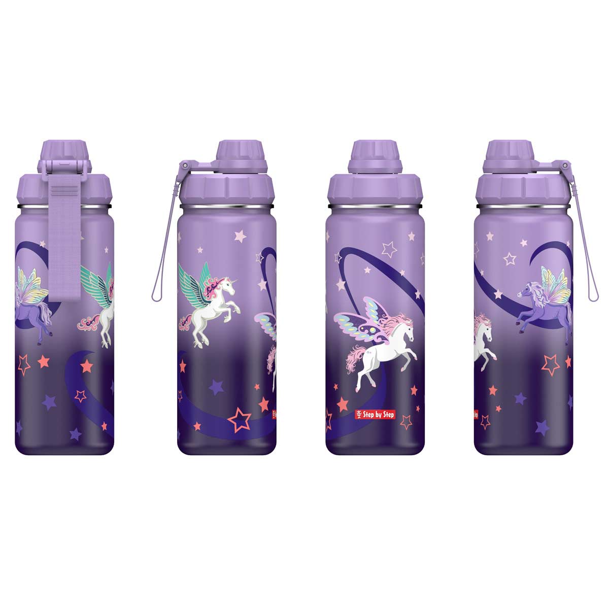 Step by Step Edelstahl Trinkflasche Dreamy Pegasus