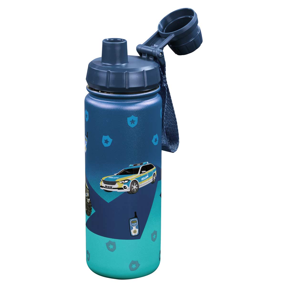 Step by Step Edelstahl Trinkflasche Police