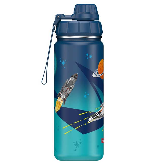 Step by Step Edelstahl Trinkflasche Starship