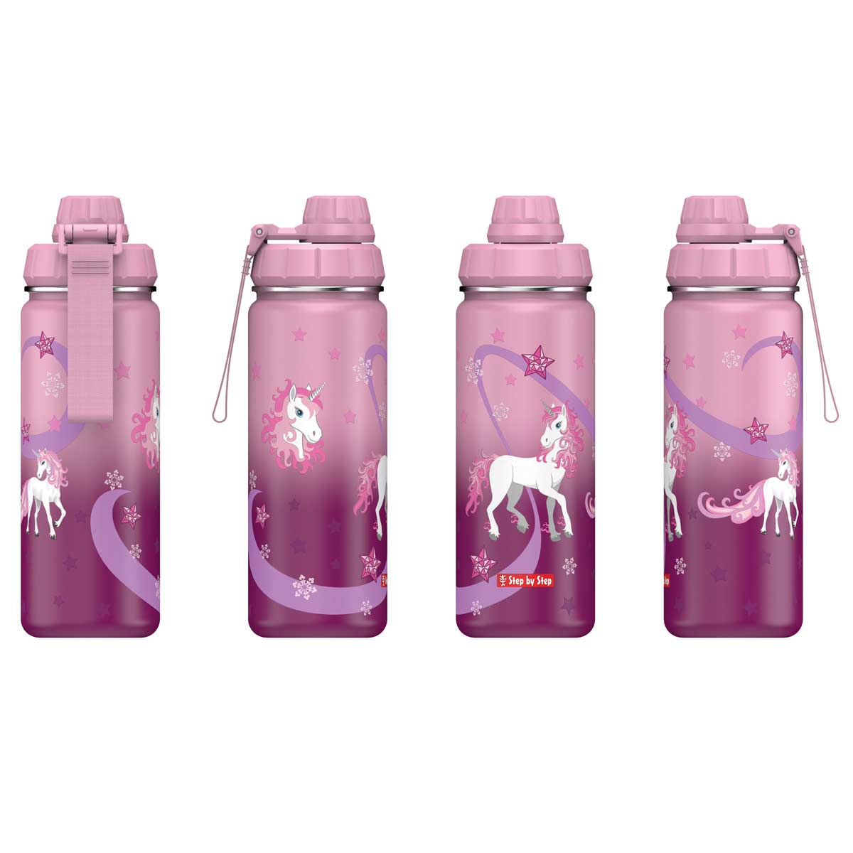 Step by Step Edelstahl Trinkflasche Sweet Unicorn