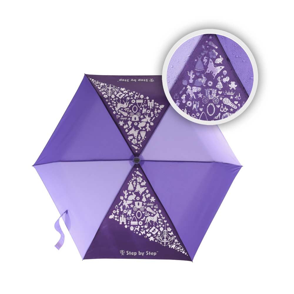 Step by Step Kinder Regenschirm Purple mit Magic Rain Effekt
