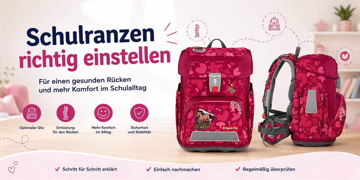 Schulranzen einstellen – Schritt für Schritt erklärt