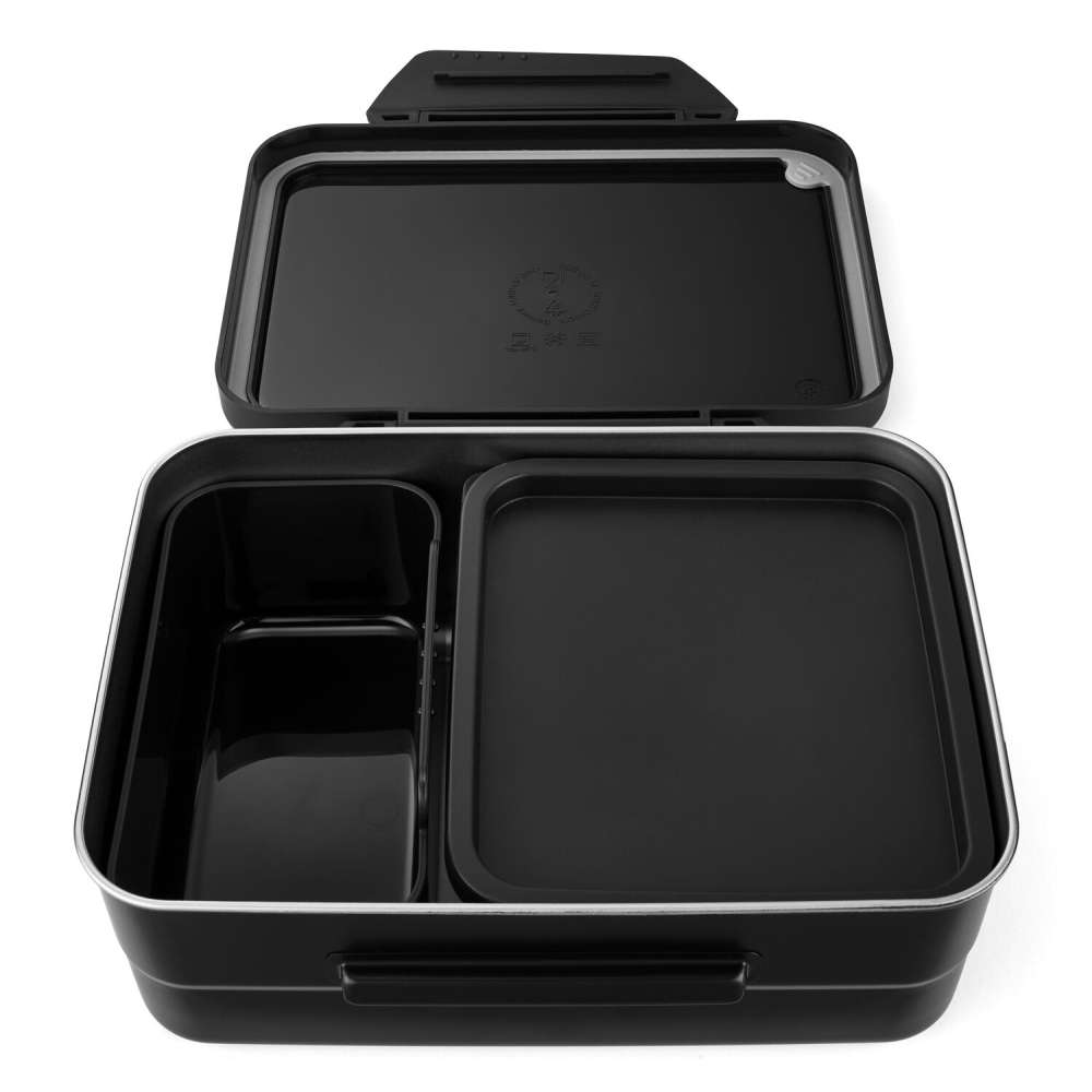 Satch Edelstahl Lunchbox Brotzeitbox Set Black