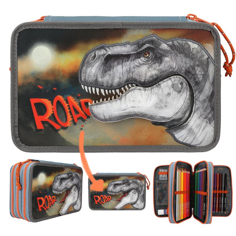 3-fach Federmäppchen Dino World Roar