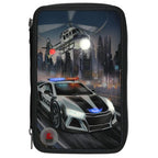 3-fach Federmäppchen LED Monster Cars Polizeiauto