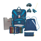 DerDieDas ErgoFlex Blue Speed Schulranzen-Set 5tlg.