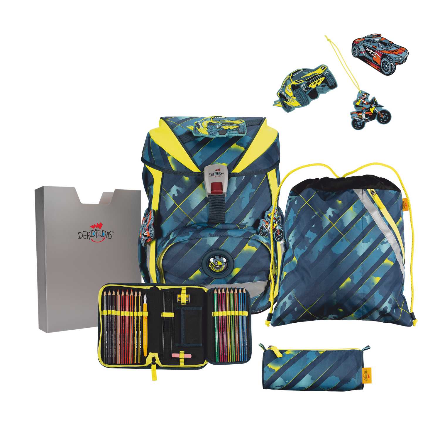DerDieDas ErgoFlex Speed Challenge Schulranzen-Set 5tlg.