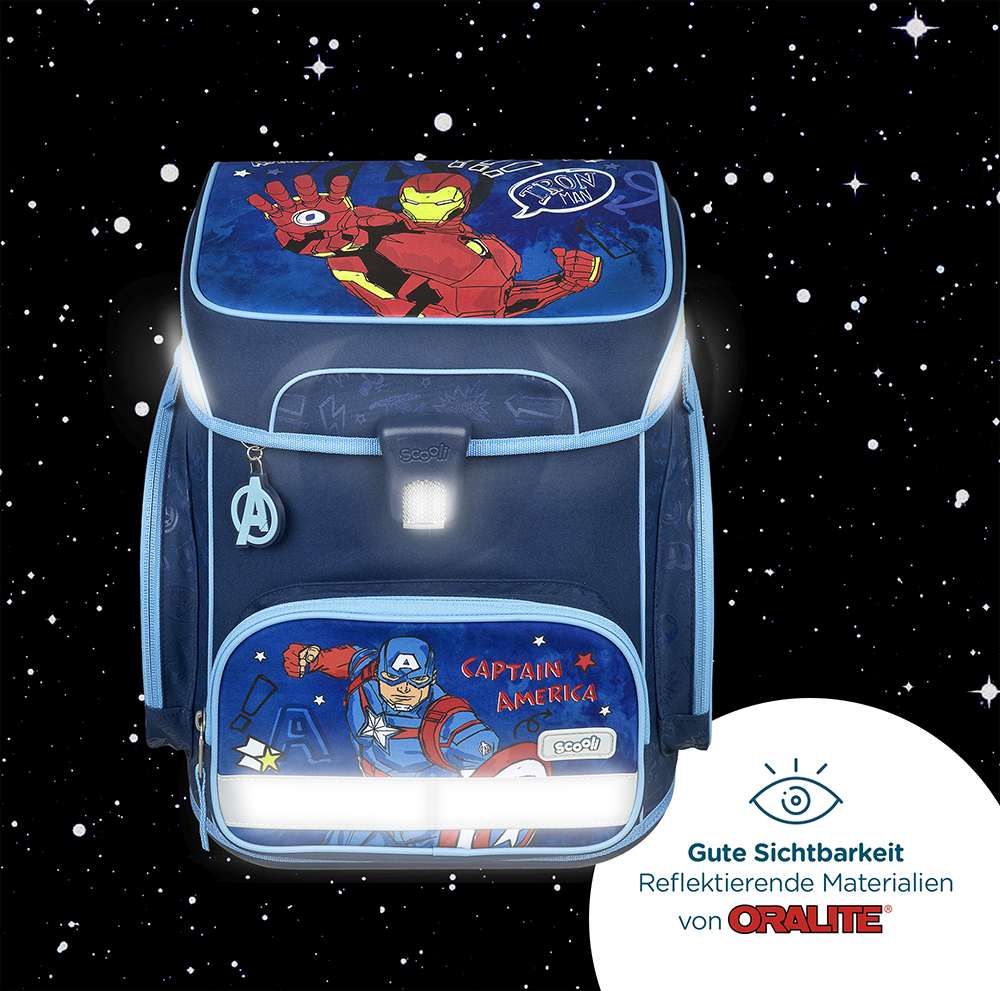 Scooli EasyFit Schulranzen Set 5tlg. Marvel Avengers