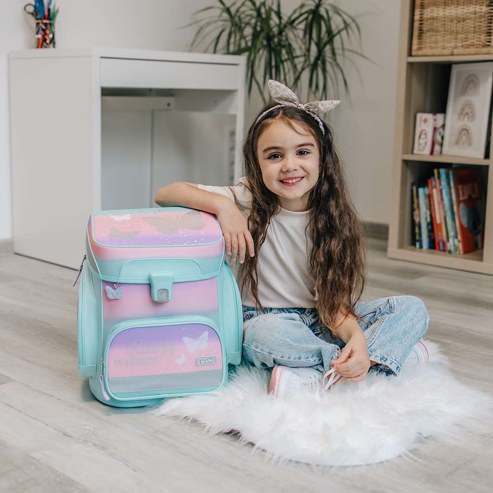 Scooli EasyFit Schulranzen Set 5tlg. Butterfly Wishes