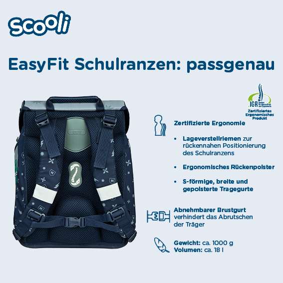 Scooli EasyFit Schulranzen Set 5tlg. Harry Potter