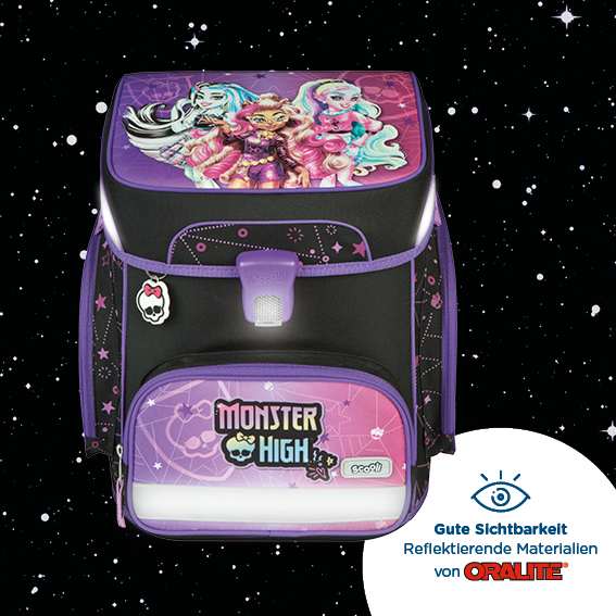 Scooli EasyFit Schulranzen Set 5tlg. Monster High