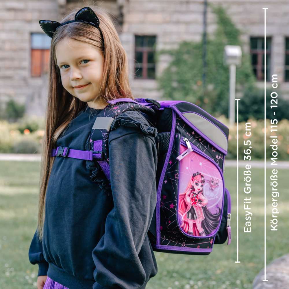 Scooli EasyFit Schulranzen Set 5tlg. Monster High