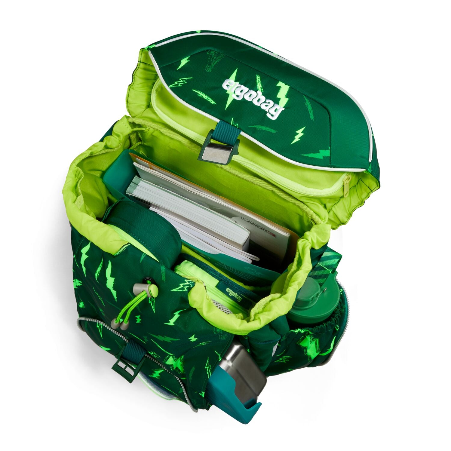 Ergobag Maxi Schulrucksack Set 6tlg. Bärtastisch COLOR FLASH