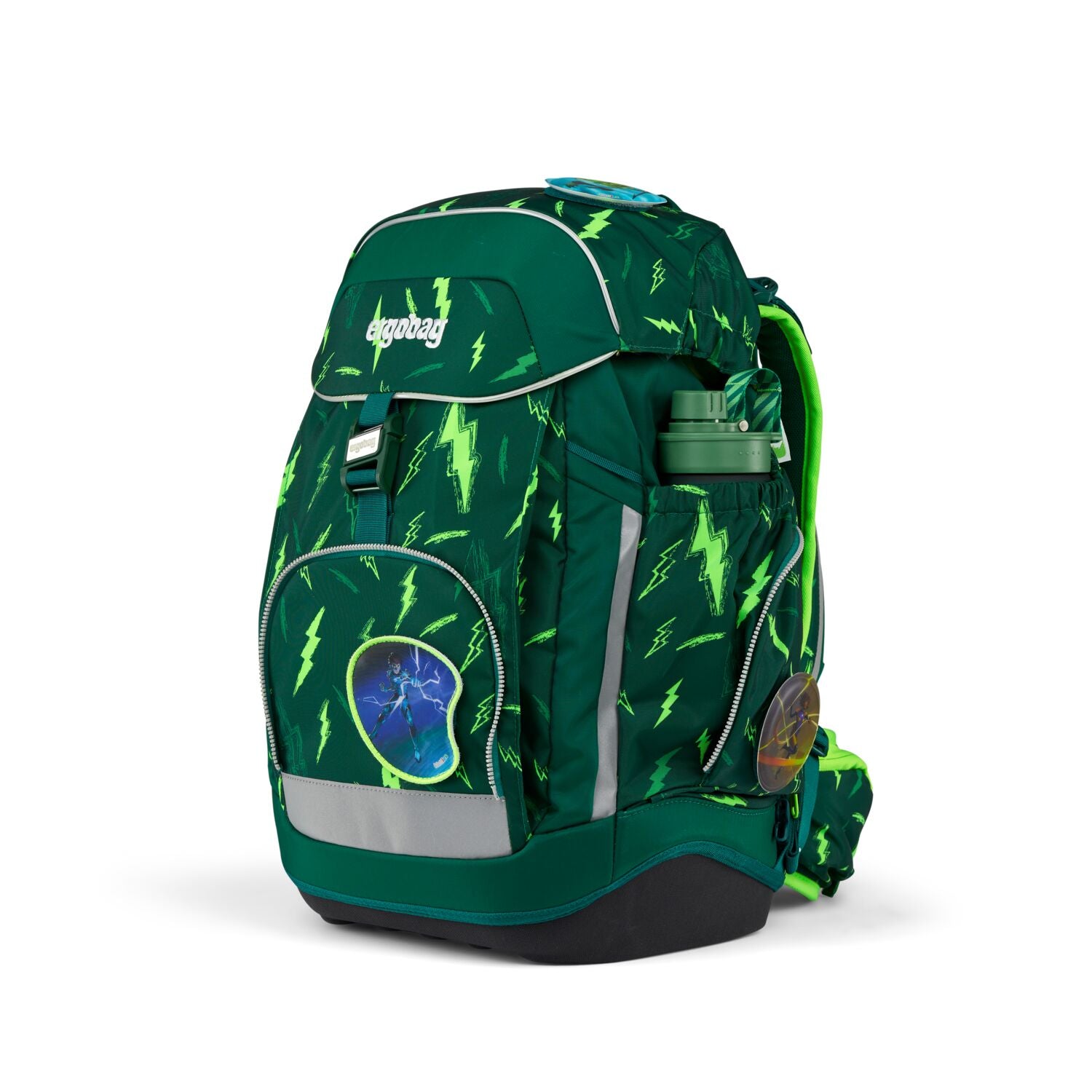 Ergobag Maxi Schulrucksack Set 6tlg. Bärtastisch COLOR FLASH