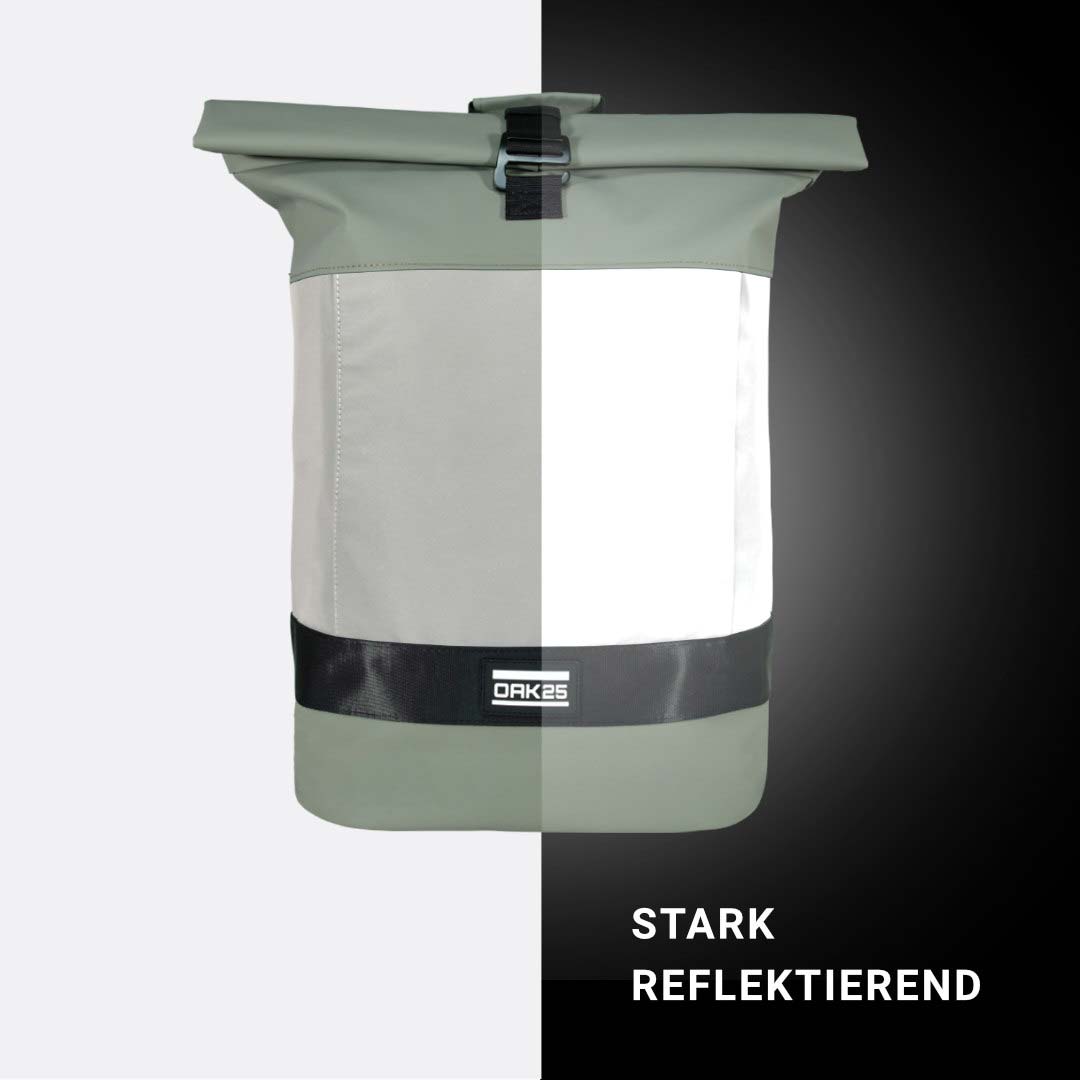 Oak25 Rucksack Reflective Rolltop Olive