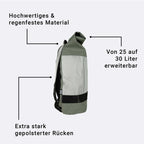 Oak25 Rucksack Reflective Rolltop Olive