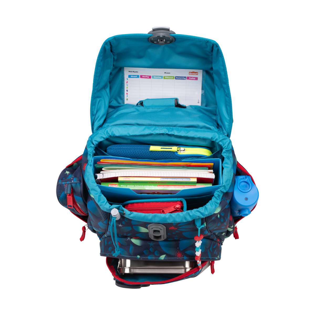 Scout Alpha LED Schulranzen-Set 4tlg. White Unicorn