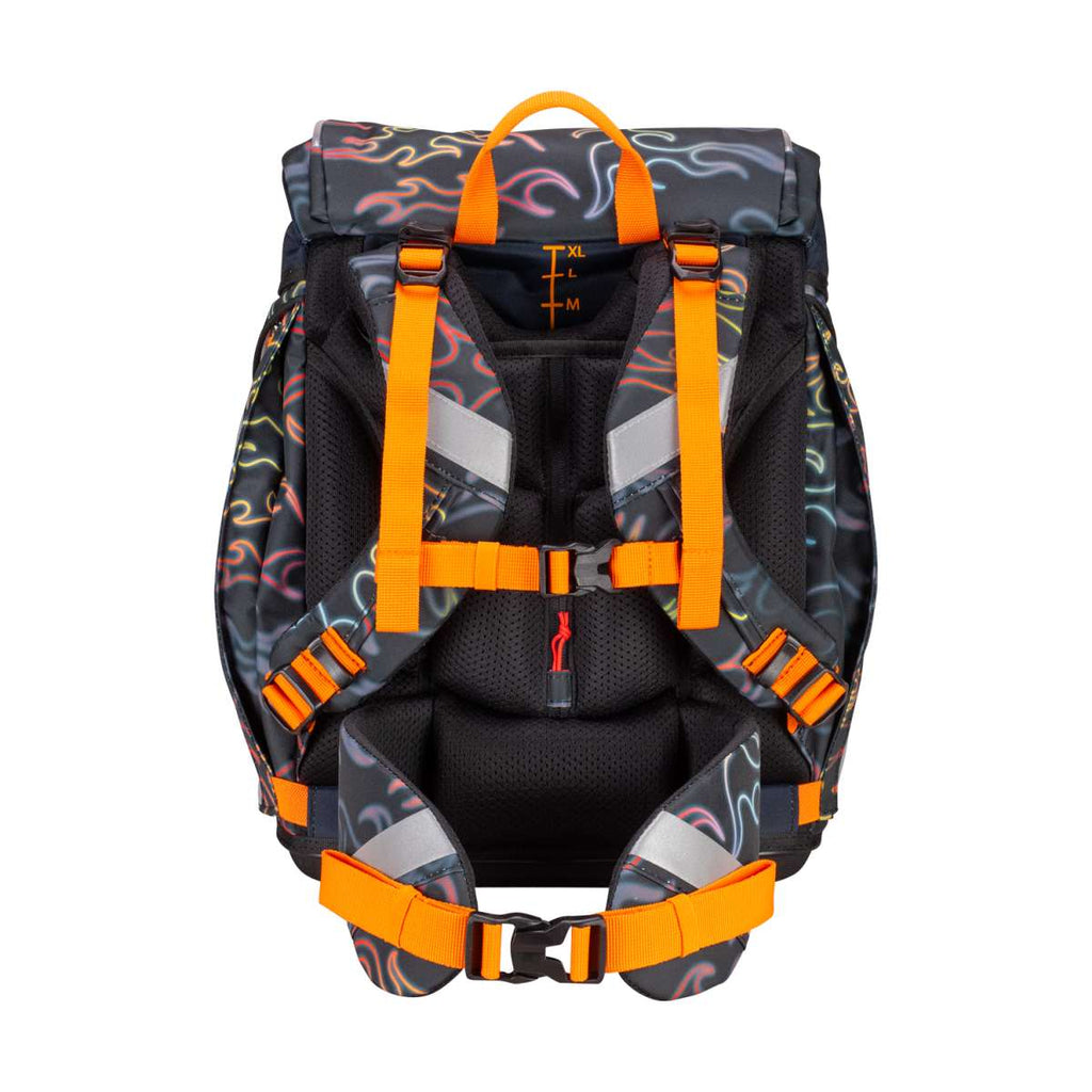 Scout Alpha Safety Light Schulranzen-Set 4tlg. Flames