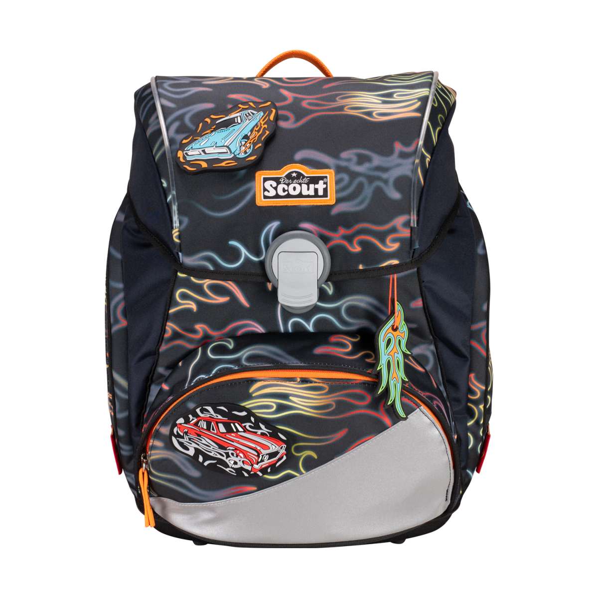 Scout Alpha Safety Light Schulranzen-Set 4tlg. Flames