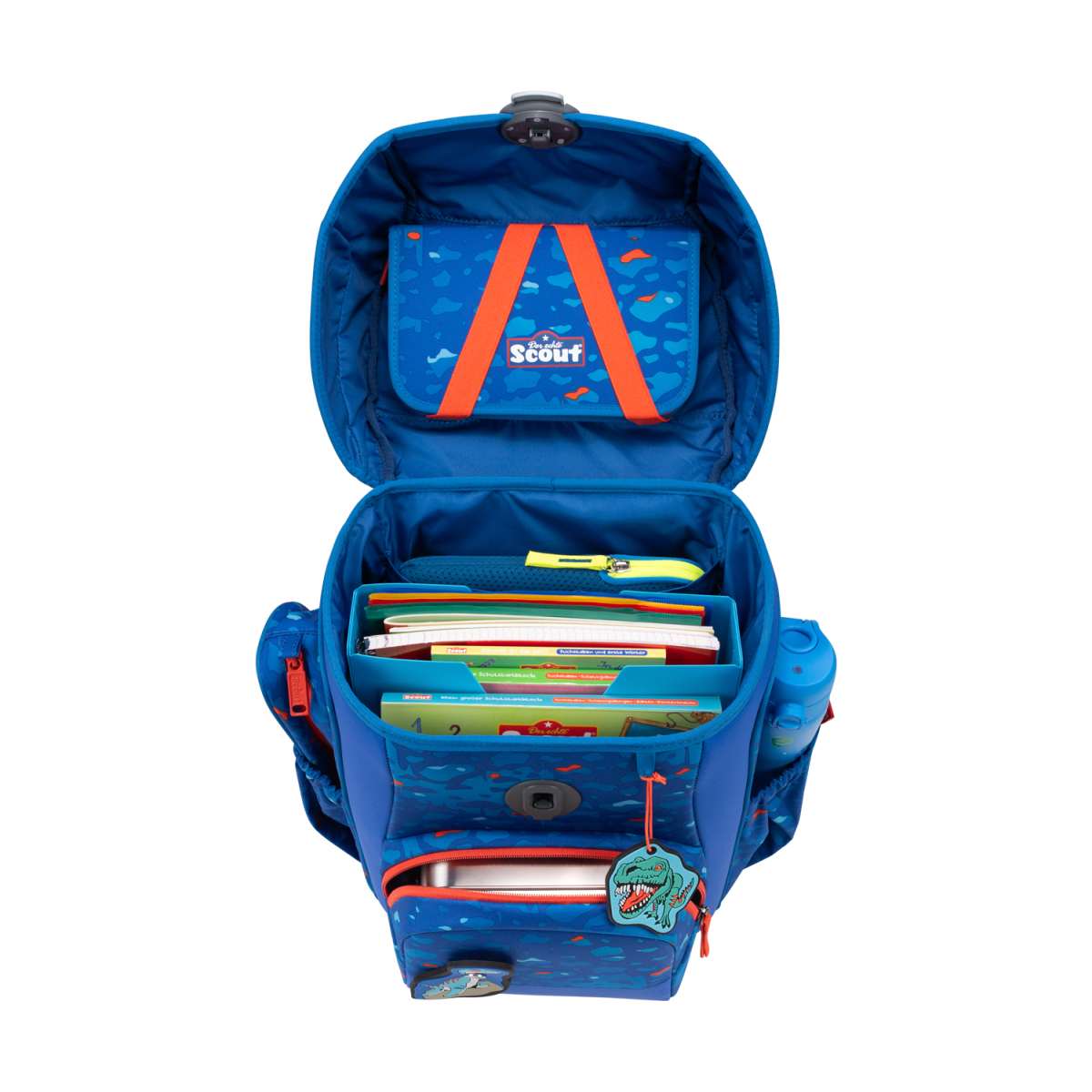 Scout Neo Superflash Schulranzenset 4tlg. Blue Dino