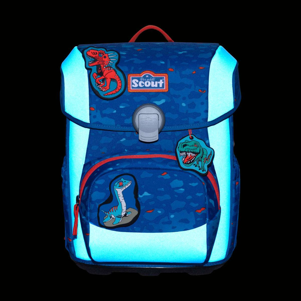 Scout Neo Superflash Schulranzenset 4tlg. Blue Dino