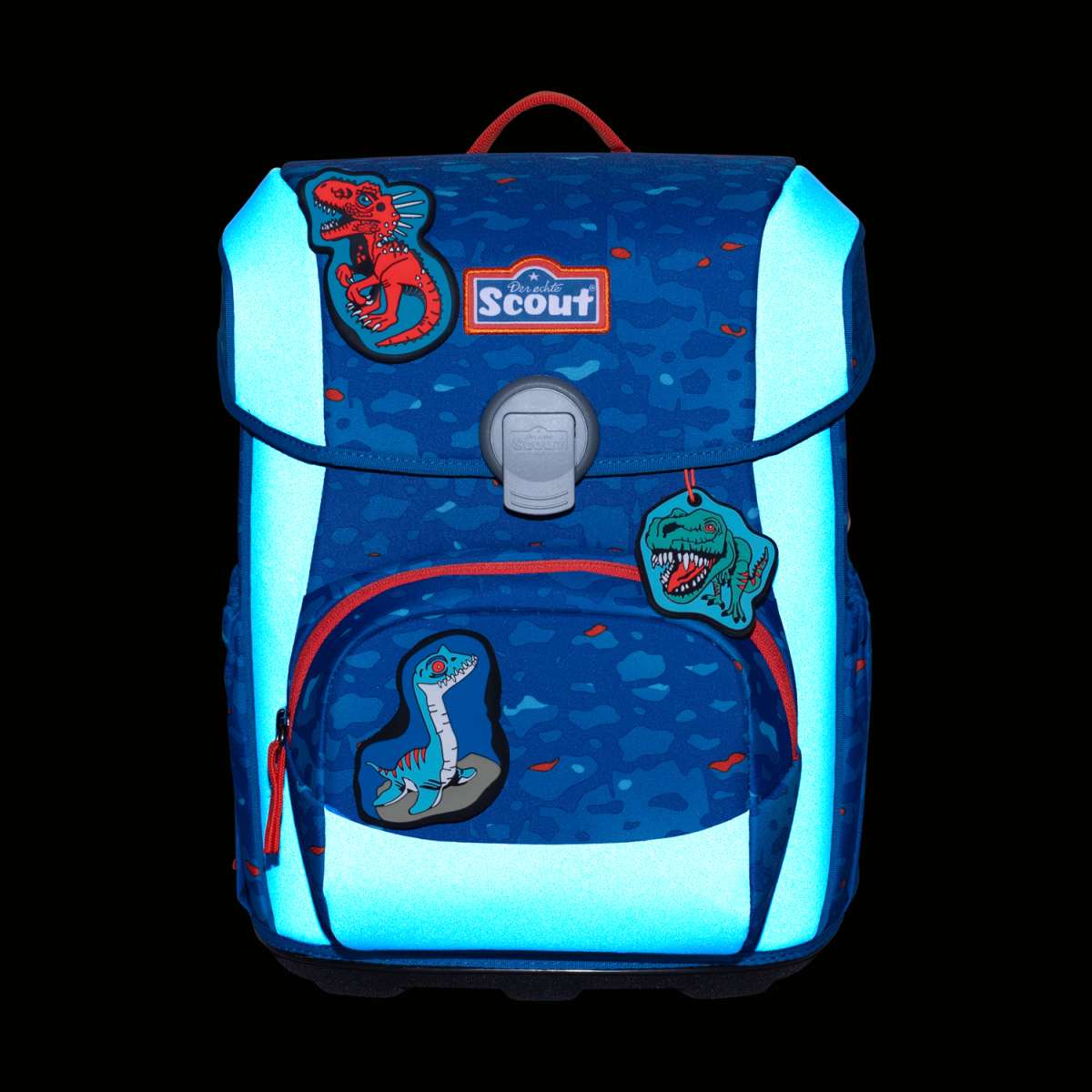 Scout Neo Superflash Schulranzenset 4tlg. Blue Dino