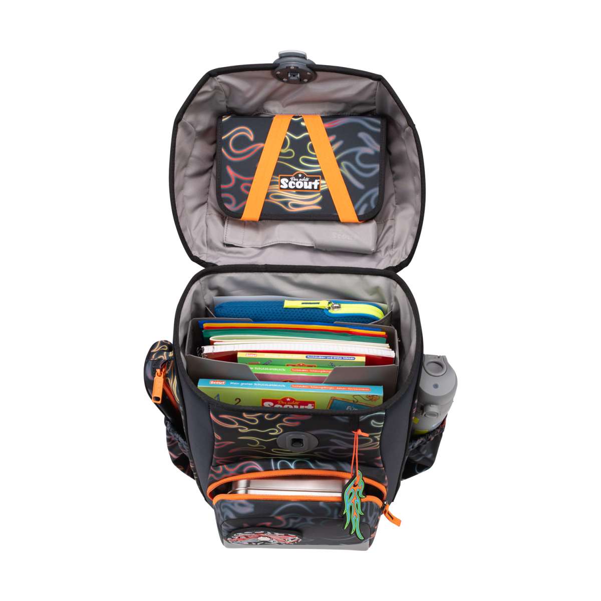 Scout Neo Safety Light Schulranzenset 4tlg. Flames