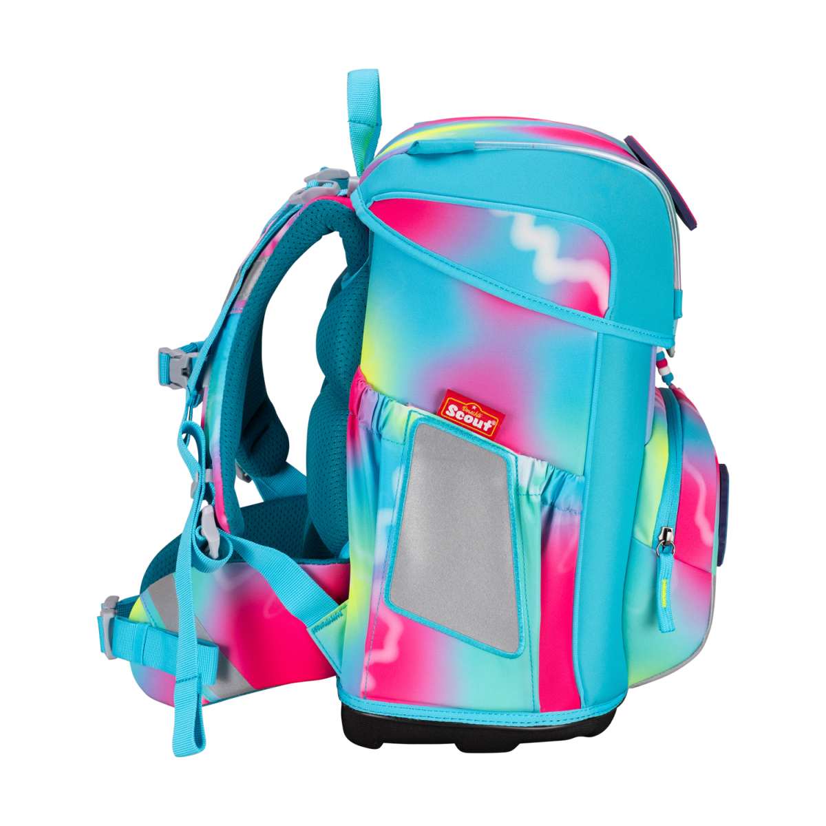 Scout Neo Safety Light Schulranzenset 4tlg. Happy Rainbow