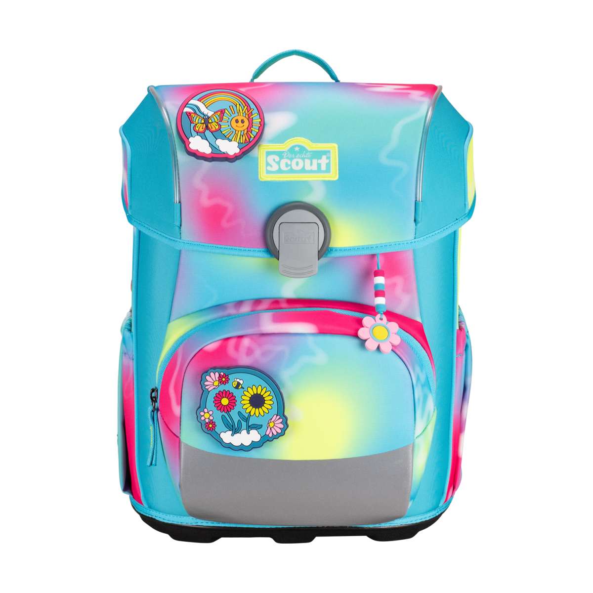 Scout Neo Safety Light Schulranzenset 4tlg. Happy Rainbow