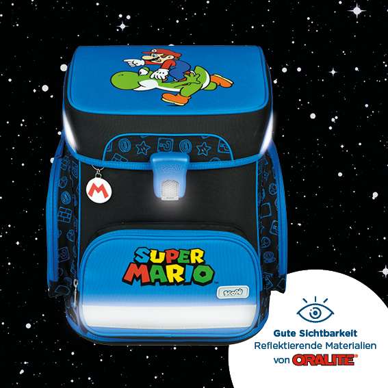 Scooli EasyFit Schulranzen Set 5tlg. Super Mario