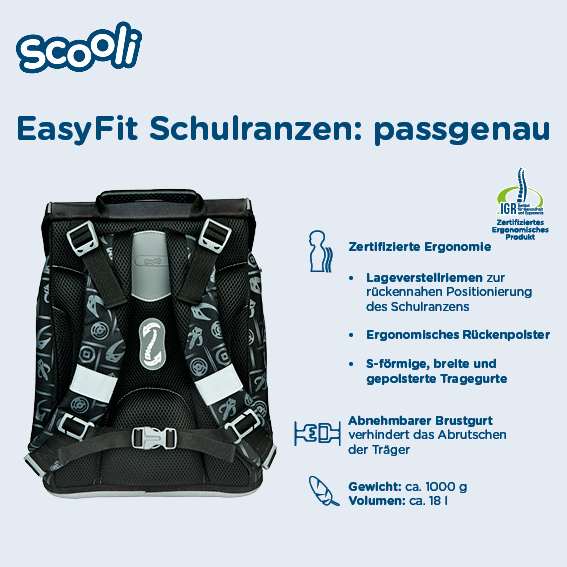 Scooli EasyFit Schulranzen Set 5tlg. Star Wars