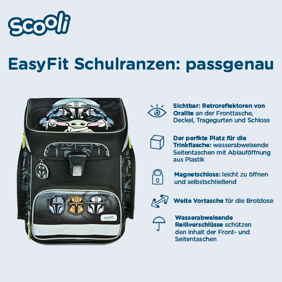 Scooli EasyFit Schulranzen Set 5tlg. Star Wars