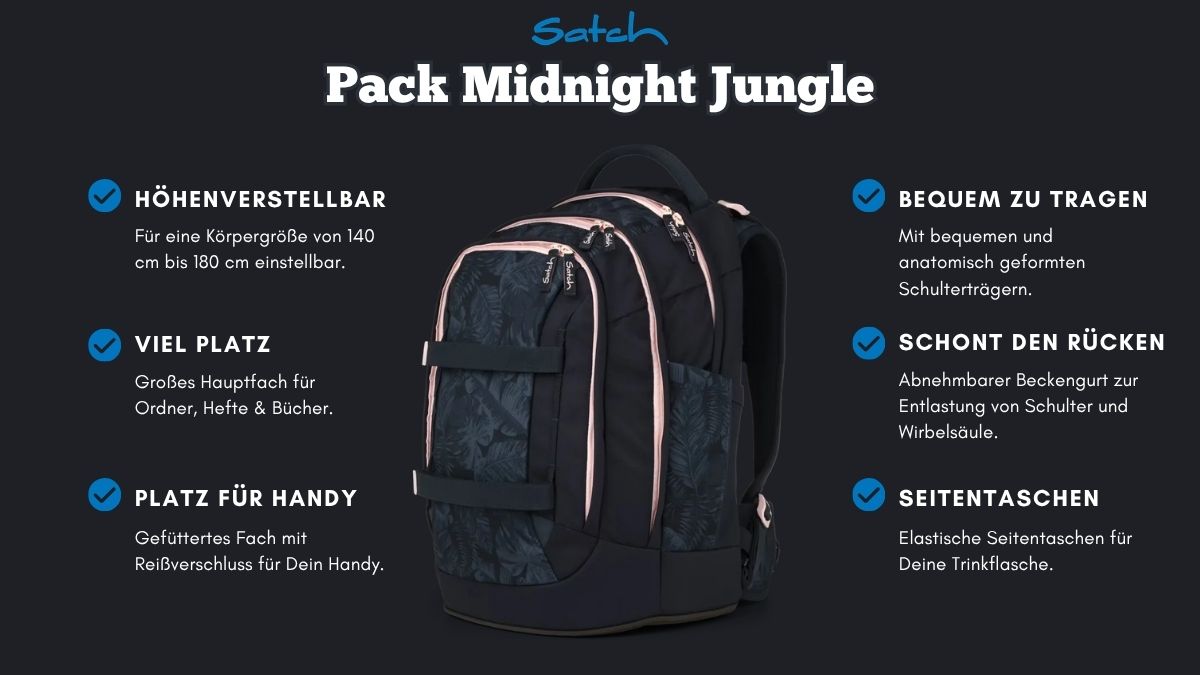Satch Pack Schulrucksack Midnight Jungle