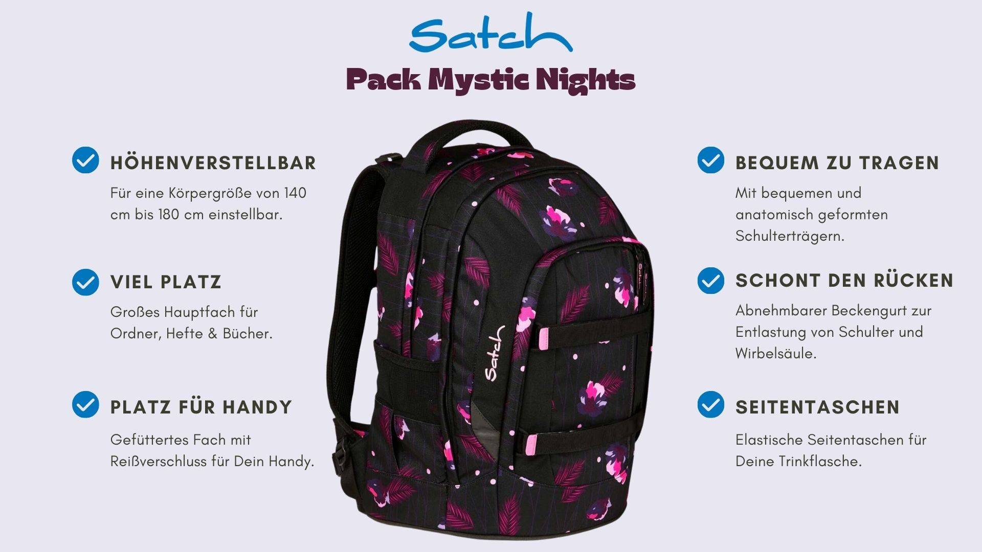 Satch Pack Schulrucksack Mystic Nights