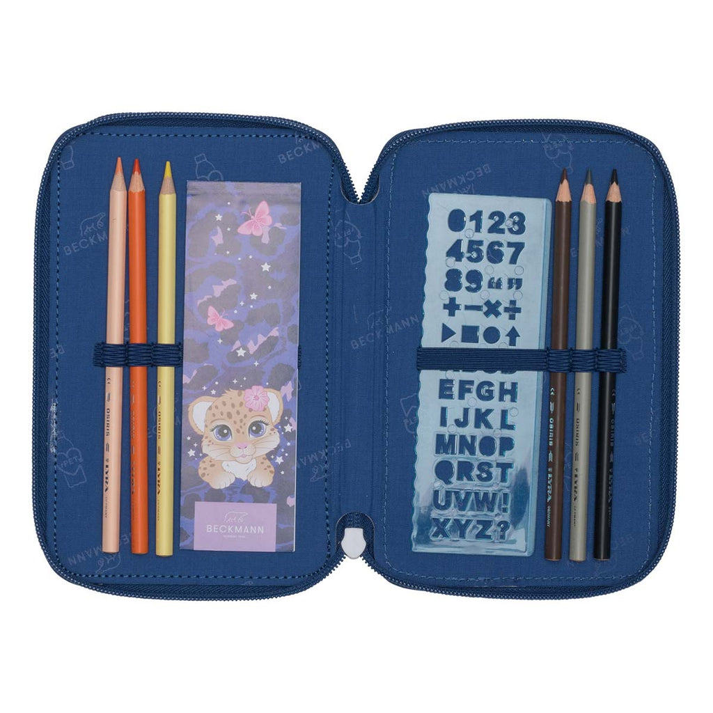 Beckmann 3-fach Federmäppchen Cheetah