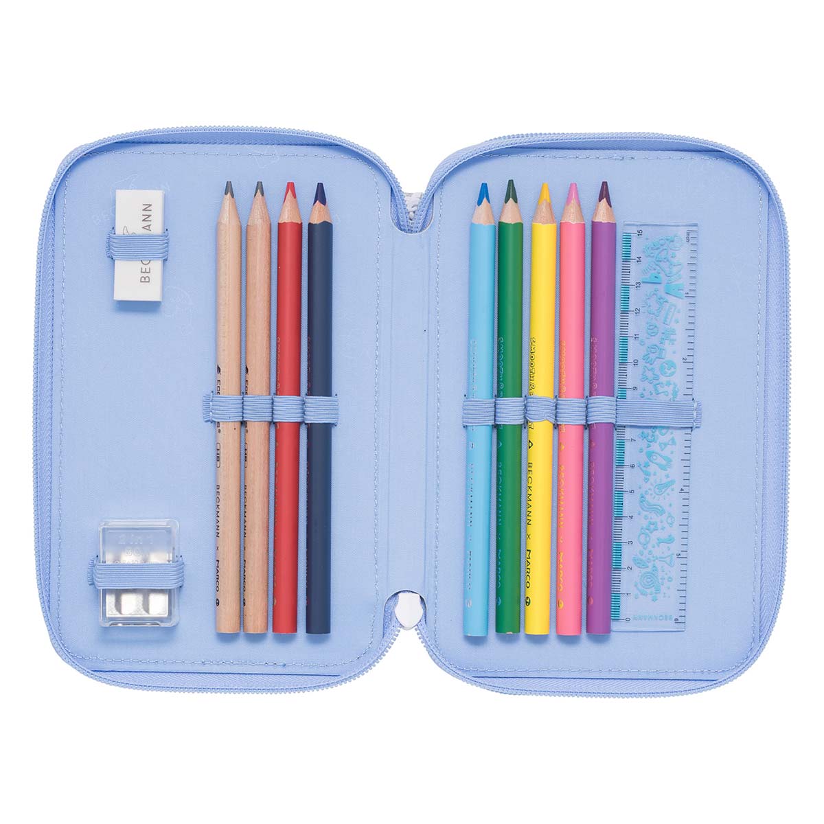 Beckmann 3-fach Federmäppchen Seashell