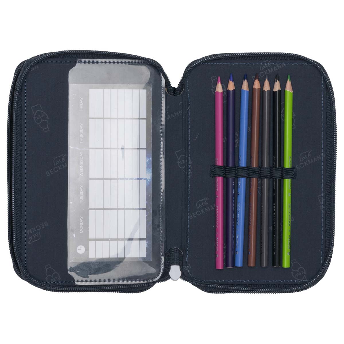 Beckmann 3-fach Federmäppchen Tech Rex