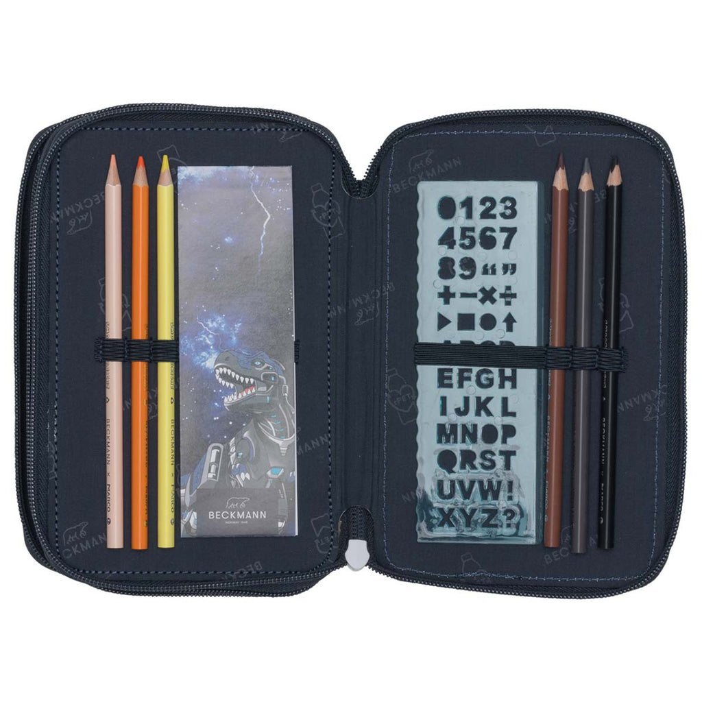 Beckmann 3-fach Federmäppchen Tech Rex