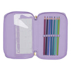 Beckmann 3-fach Federmäppchen Unicorn Princess Purple